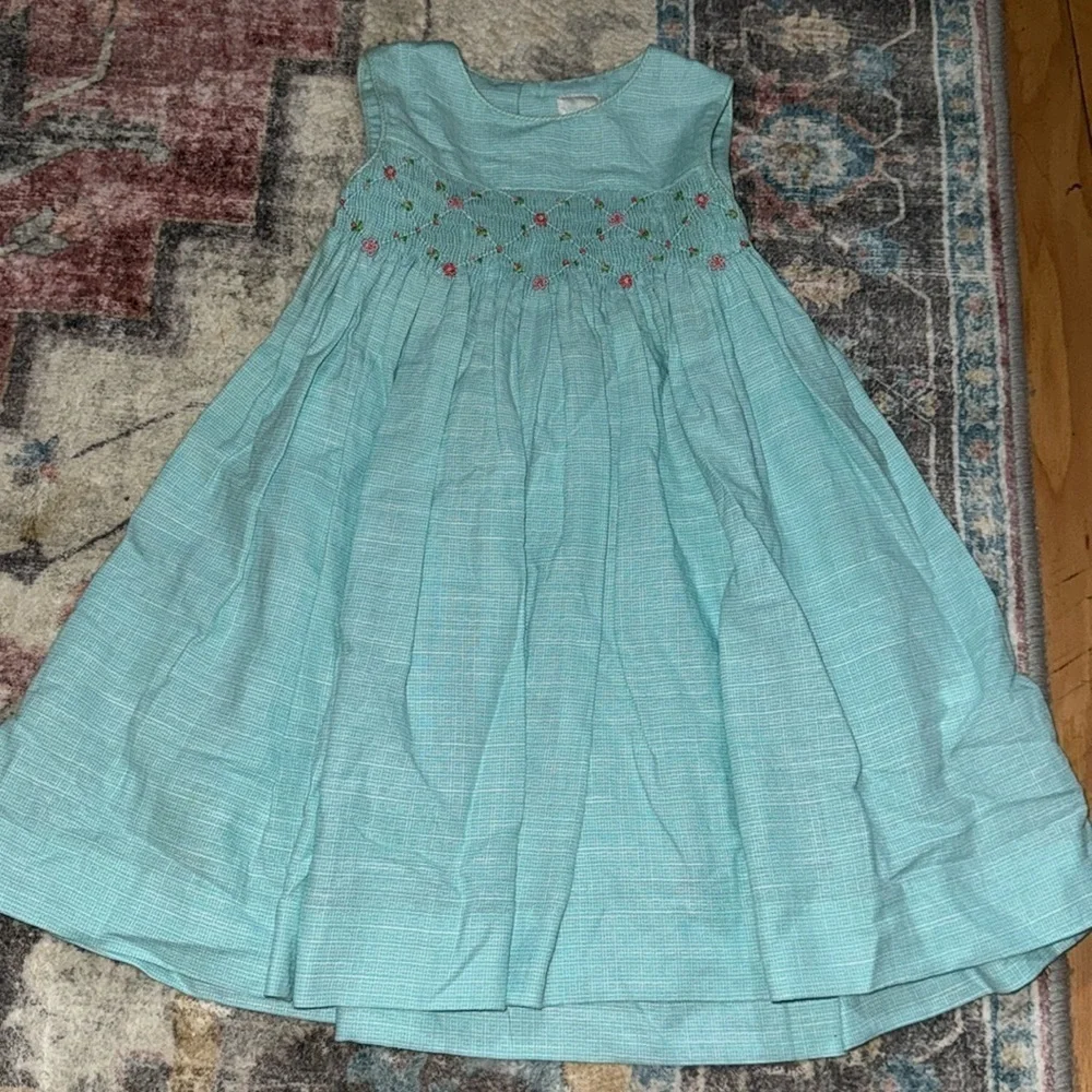 Edgehill Collection Sz 18 M smocked embroidered‎ sleeveless spring summer dress